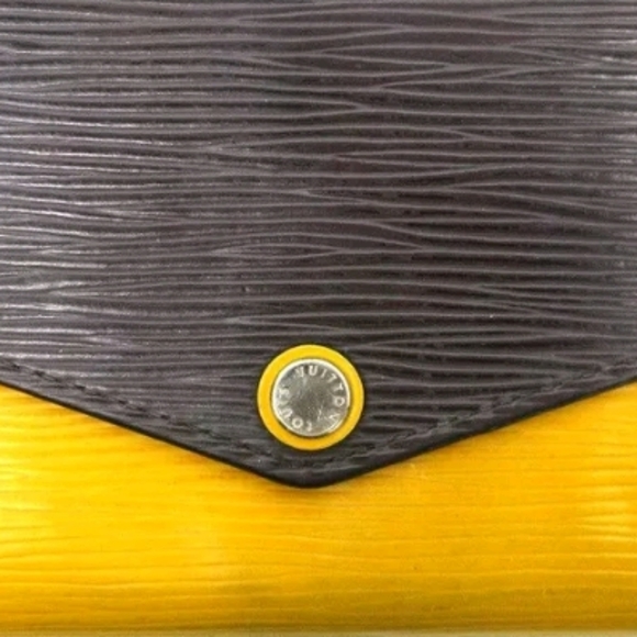 AUTHENTIC LOUIS VUITTON EPI PORTE FEIULLE SARAH BICOLOR LONG BIFOLD WALLET/D1447